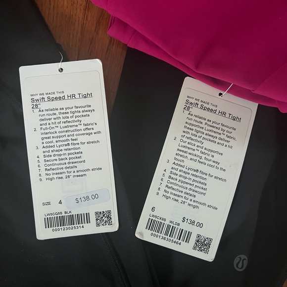 New with tags attached Lululemon Swift speed HR leggings (2 items) - Picture 2 of 2
